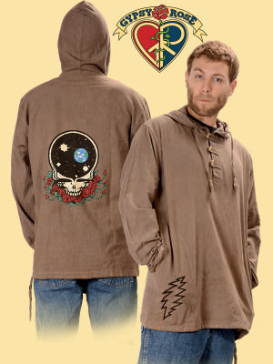 Gypsy Rose - Space Your Face Grateful Dead Fine Cotton Hoodie