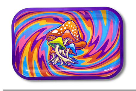Fantasy Gifts - Rainbow Swirl Mushroom Rolling Tray