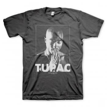 Tupac - Praying Hands Tee Charcoal