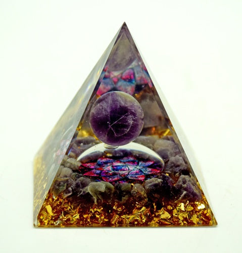 Purple Moon w/Lotus Orgonite Pyramid