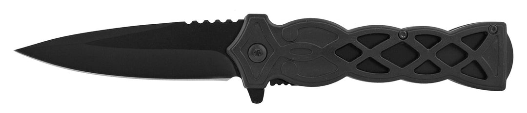 4.5" The Weave Spring Assisted Folding Pocket Knife - Black