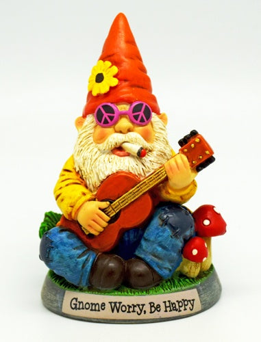 Gnome Worry Be Happy Statue