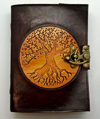 Two Tone Tree of Life Leather Embossed Journal 3321