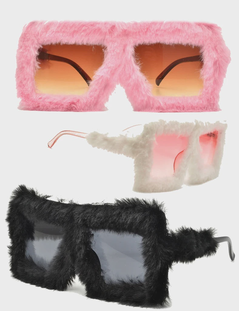 Fluffy Sunglasses - 1Pair