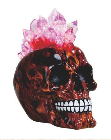 GSC - Punk Red Flames Skull LED Statue