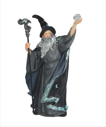 GSC - The Gray Wizard w/Staff & Crystal Ball Statue