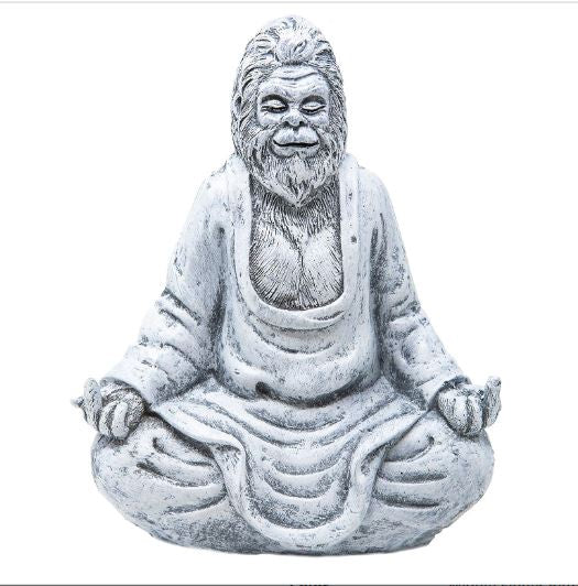 Funny Guy - Middle Finger Meditating Bigfoot Statue