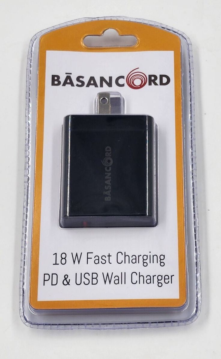 18W Fast Charging PD & USB Dual Port Wall Charger
