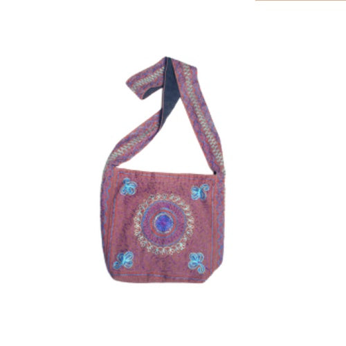 Blue Sky - Embroidered Mandala Handbag