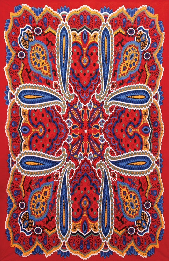 3D Bright Paisley Tapestry