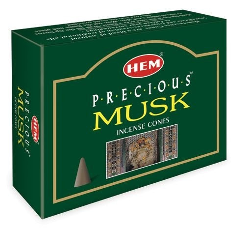 Hem Musk Scented Incense Cones 10 Ct.