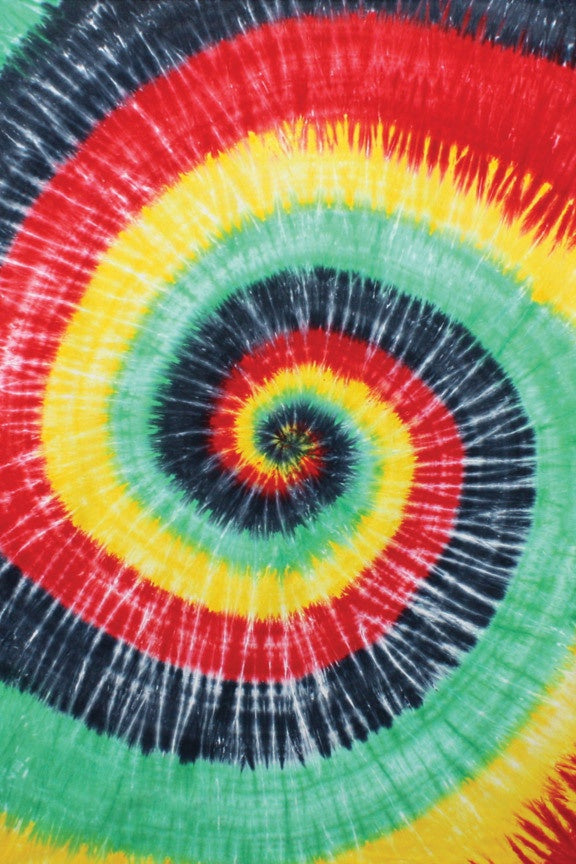 Rasta Spiral Tie Dye Tapestry 60" x 90"