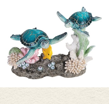 GSC - Sea Turtles w/Yellow Fish Statue 90162