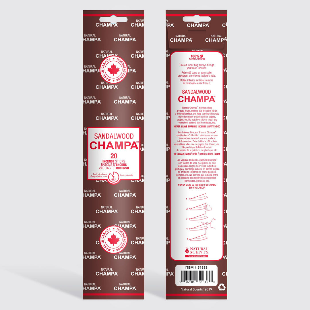 Sandalwood Champa Incense Sticks 20pk
