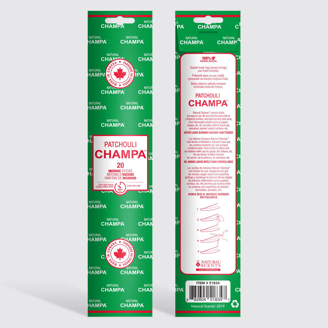 Patchouli Champa Incense Sticks 20pk