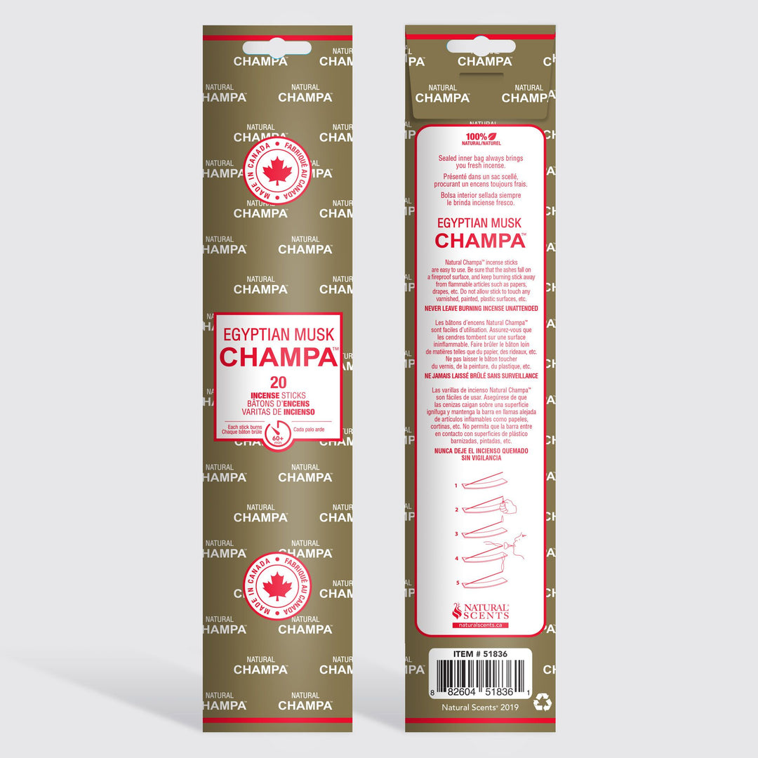 Egyptian Musk Champa Incense Sticks 20pk