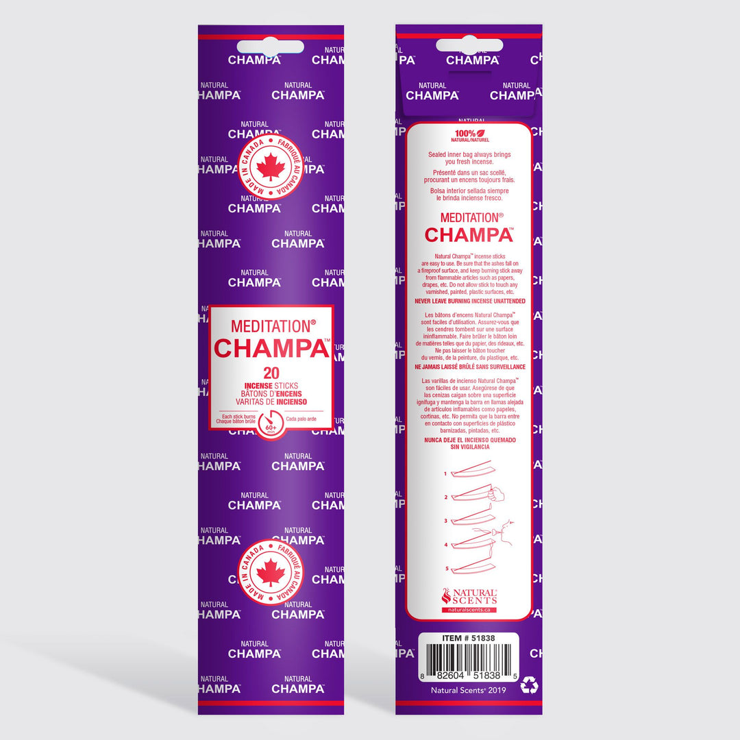 Meditation Champa Incense Sticks 20pk