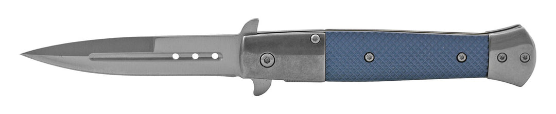 4.75" Stainless Steel Spear Point Sport Grip Folding Pocket Knife - Blue