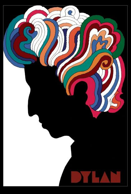 Bob Dylan Hair Silhouette Poster