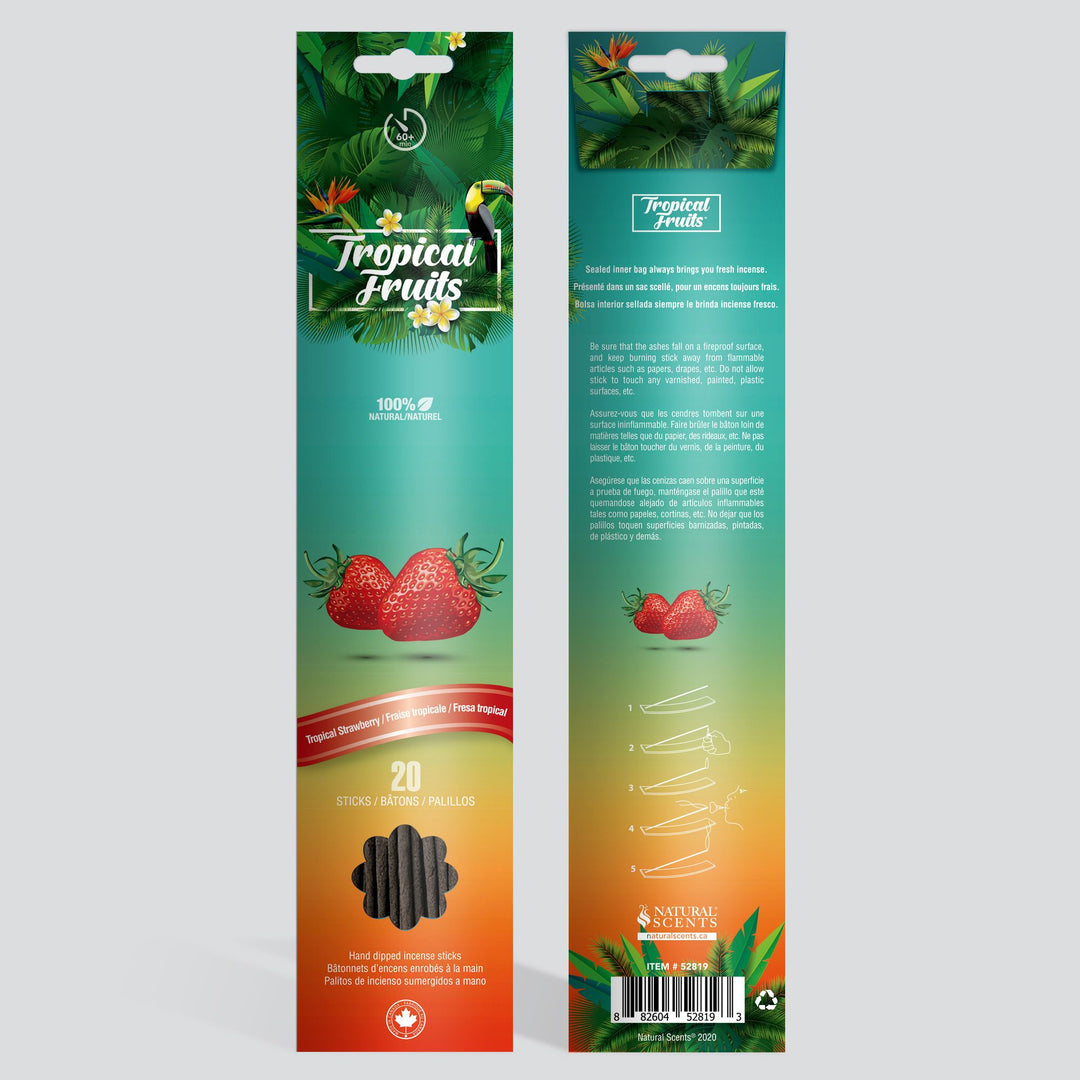 Tropical Fruits Incense Sticks 20pk - Strawberry