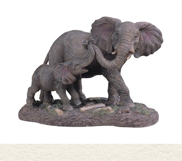 GSC - Elephant and Baby Statue 54137