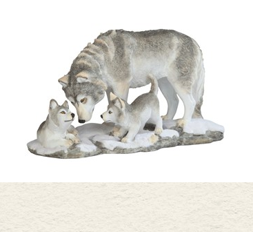 GSC - Wolf w/Cubs Statue 54274