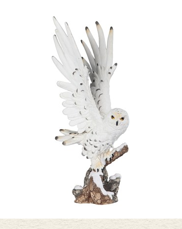 GSC - Large Snowy Owl Wings Up Statue