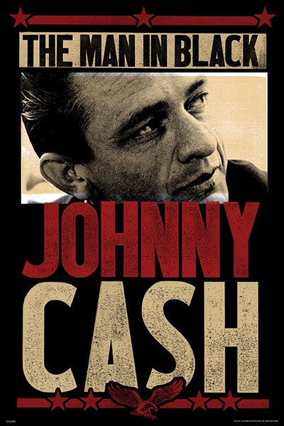 Johnny Cash The Man In Black Poster 24x36