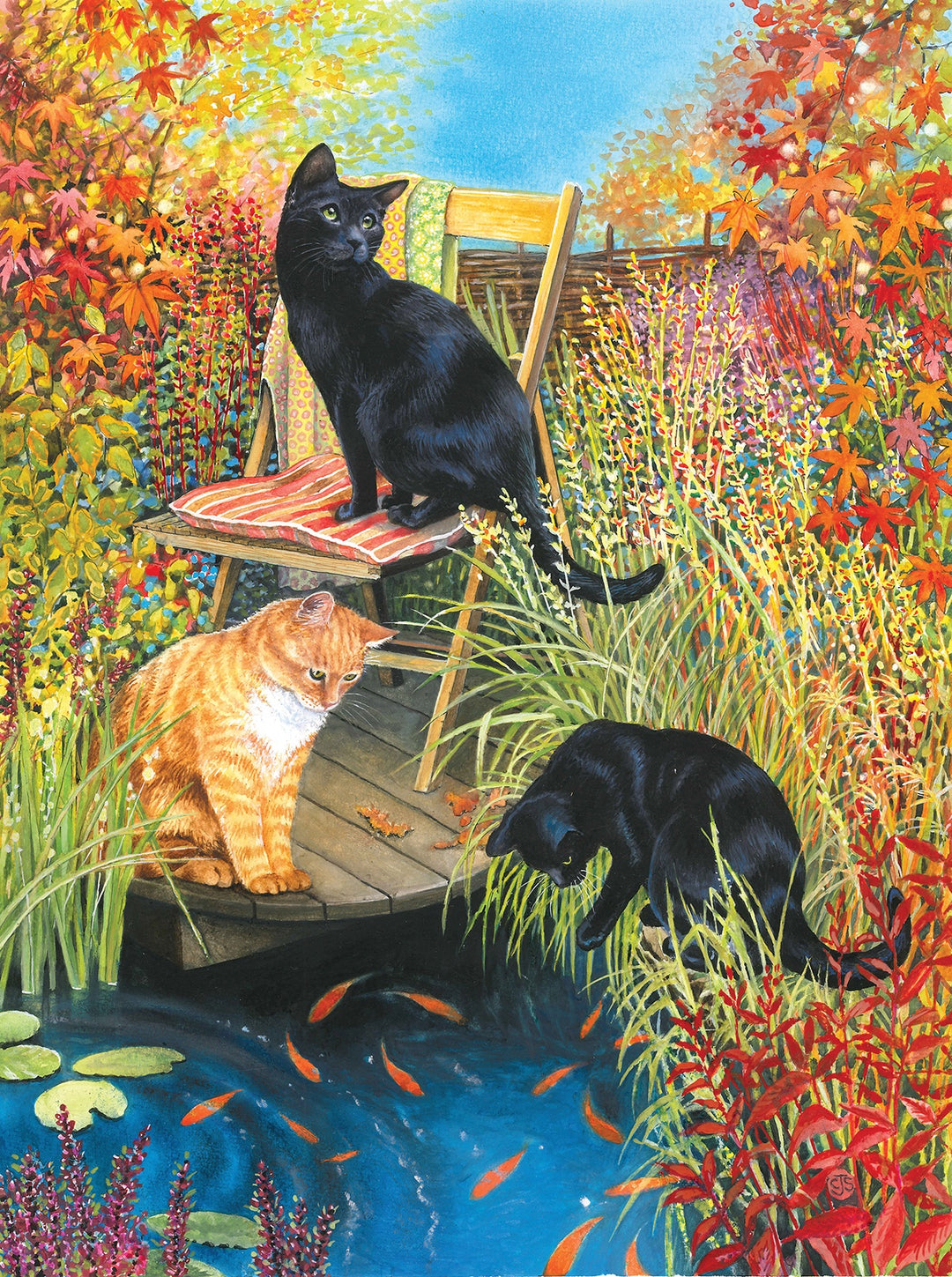 Cats and Koi 1000 Piece Puzzle
