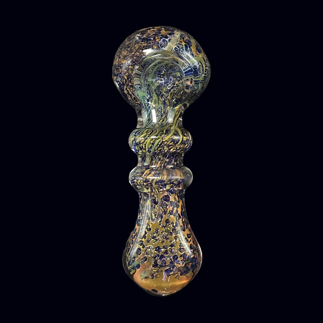 5" Gold Fumed & Frit Glass Hand Pipe