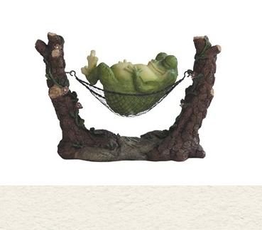 GSC - Frog Relaxing on Hammock Statue 61047