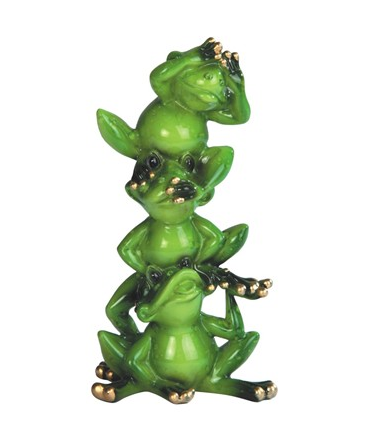 GSC - Stacked 3 No Evil Frogs Statue 61159