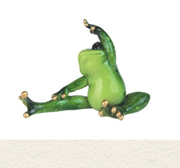 GSC - Head to Knee Pose Yoga Frog Statue 61186