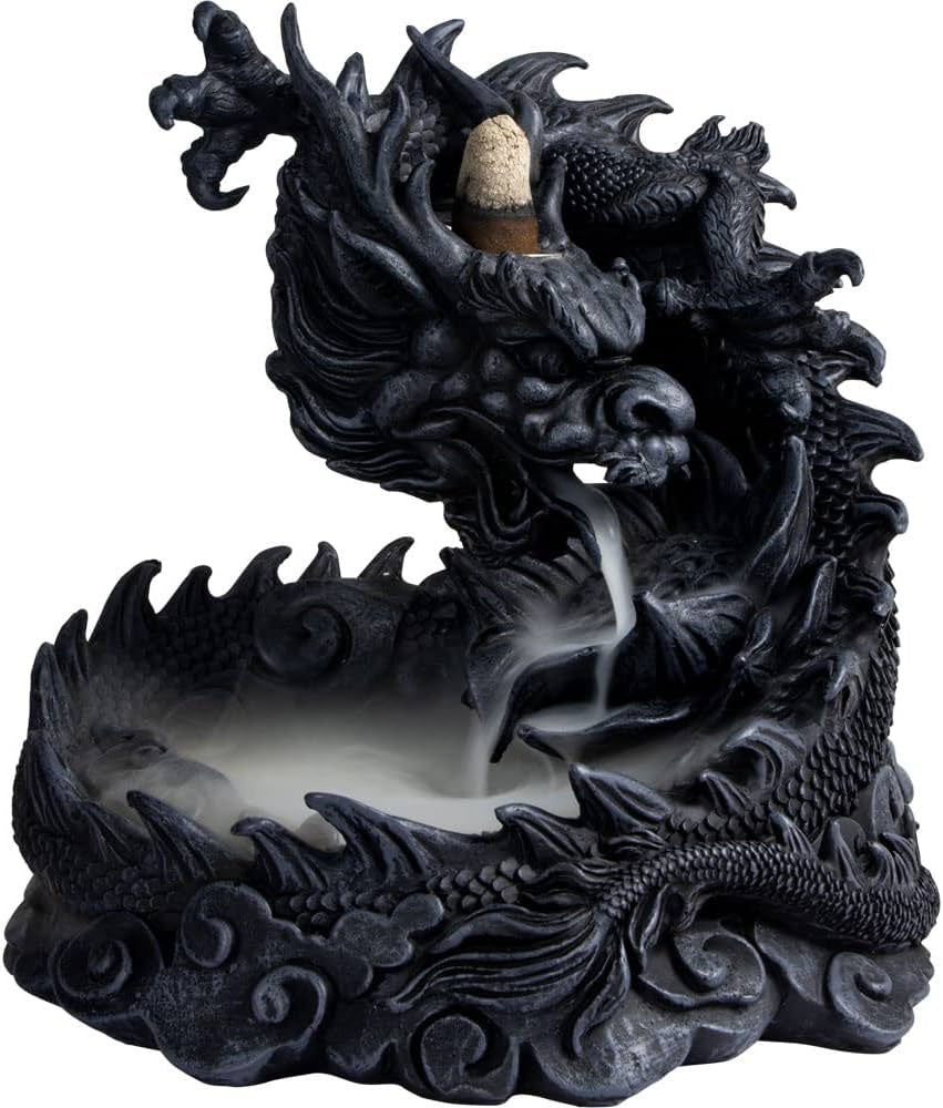 Polyresin Backflow Incense Burner - Chinese Dragon