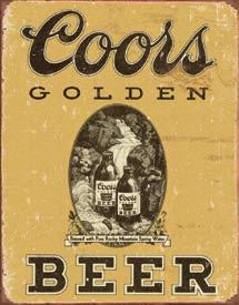 Coors Golden Vintage Tin Sign