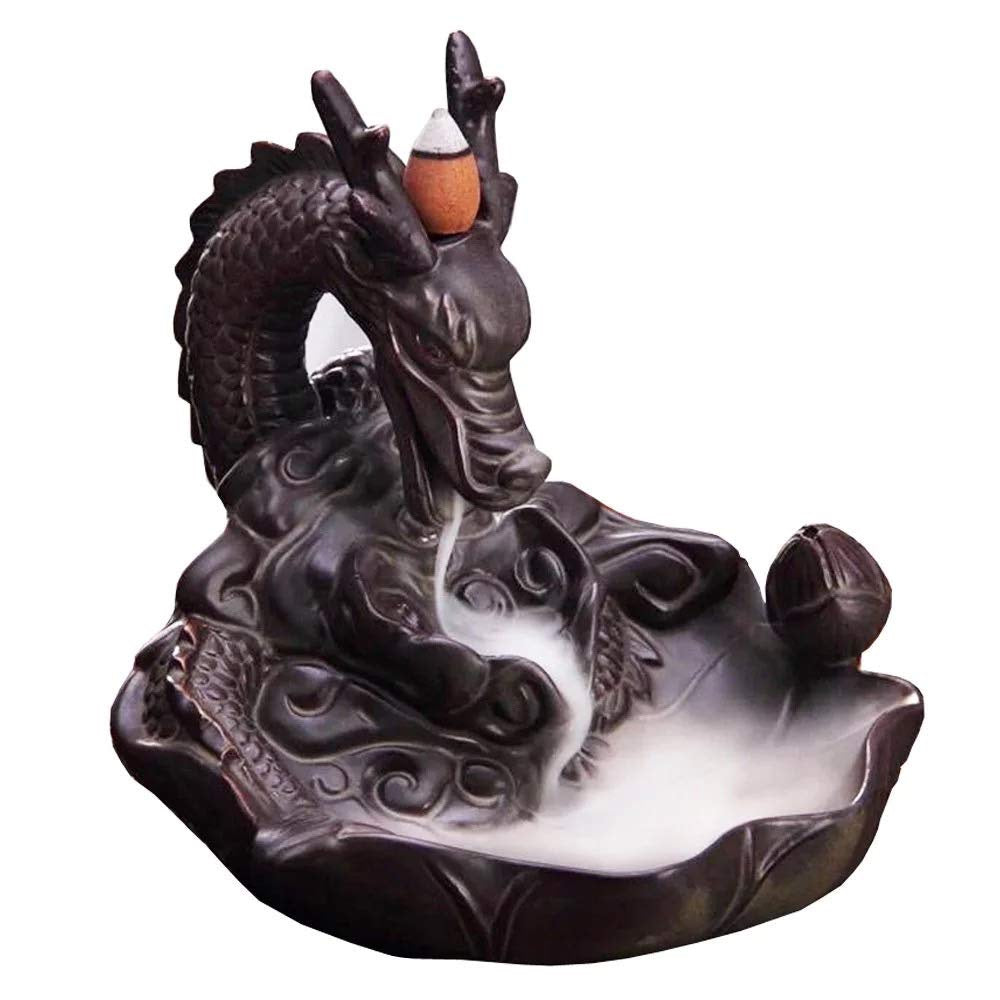 Ceramic Backflow Incense Burner - Dragon