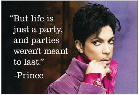 Life Is Just A Party - Prince Quote Magnet