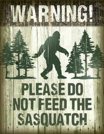 Sasquatch Tin Sign