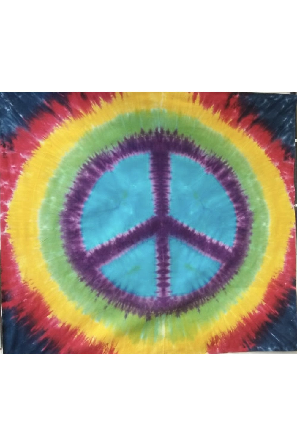 Rainbow Peace Sign Tie-Dye Mini Tapestry 30x45