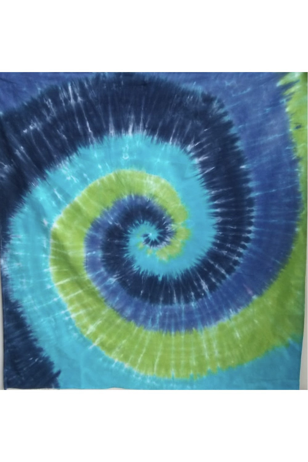 Blue & Green Spiral Tie-Dye Mini Tapestry 30x45