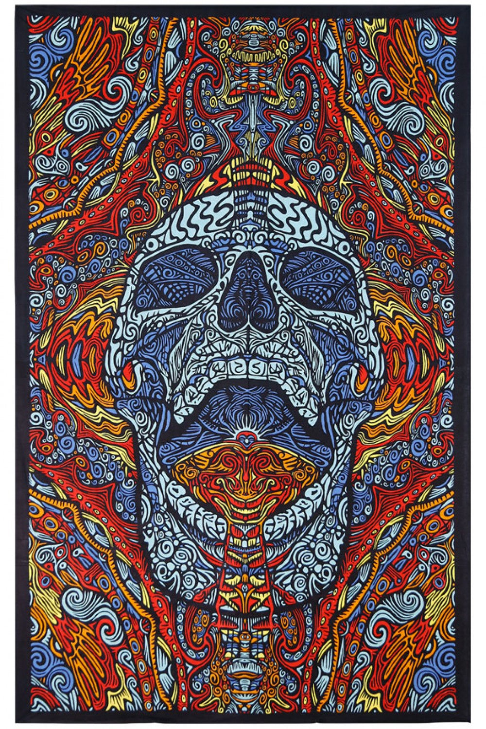 3D Mindful Skull Tapestry