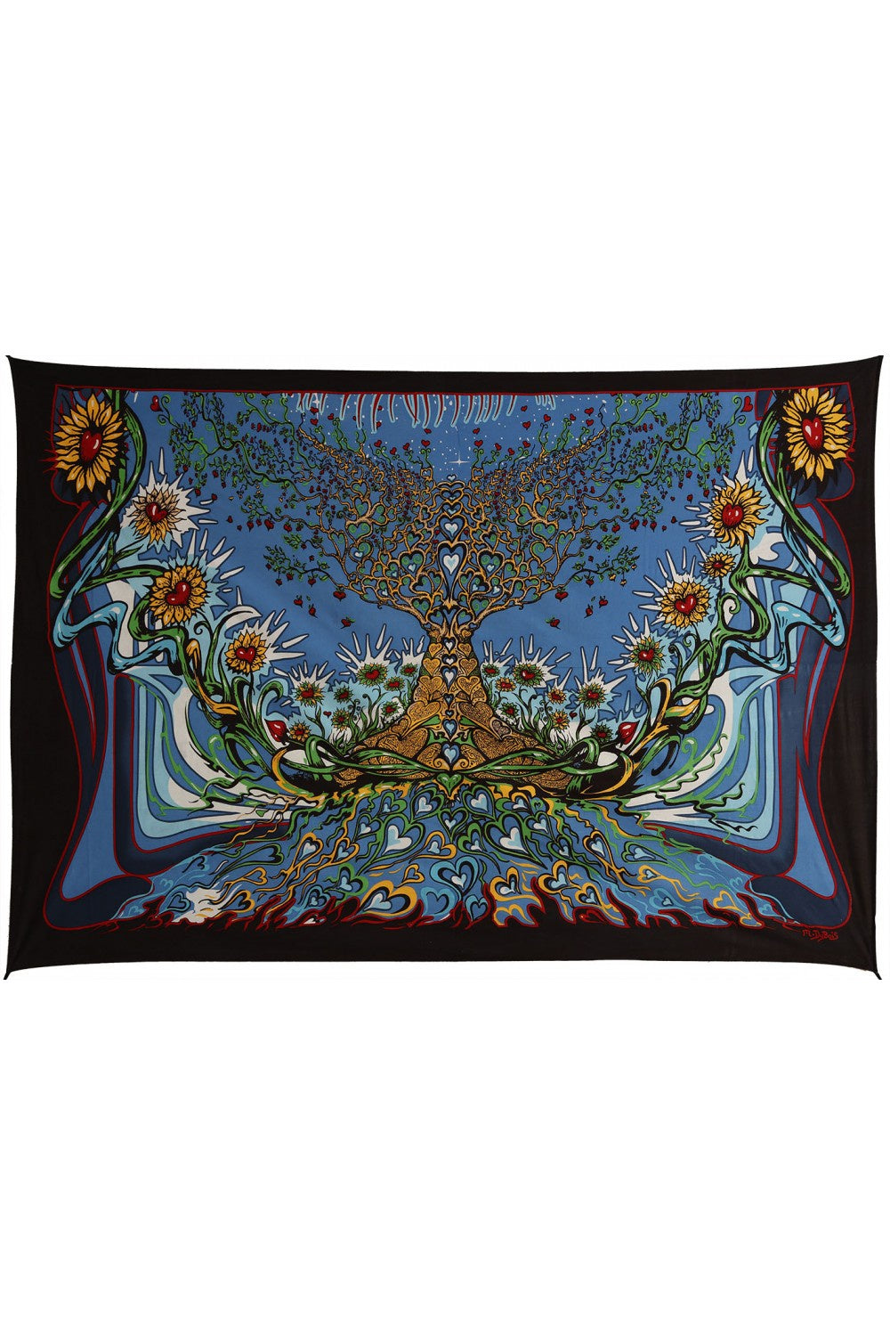 Sunshine Joy - 3D Dubois Heart Tree Tapestry 60x90