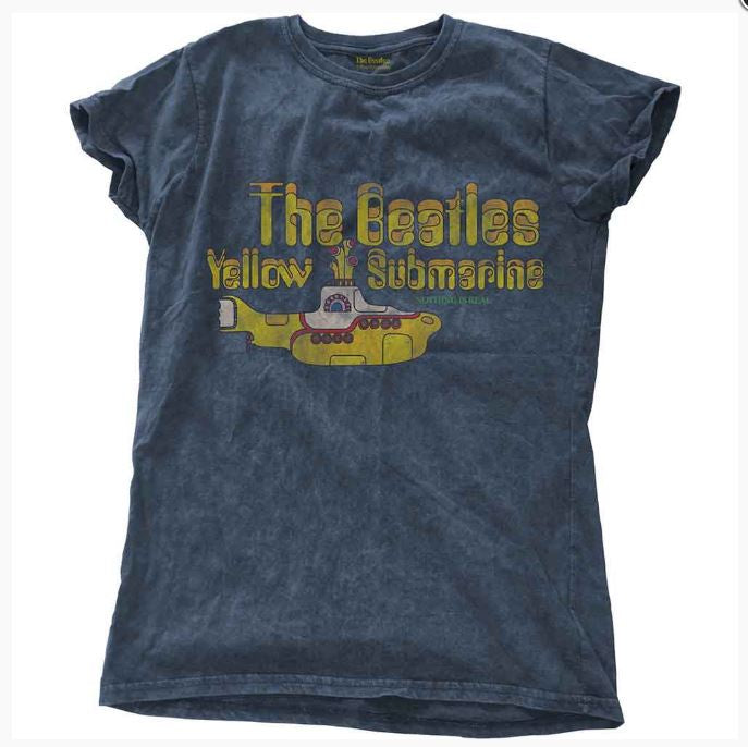 Rock Off - The Beatles "Yellow Submarine Nothing is Real" Wash Ladies T-Shirt