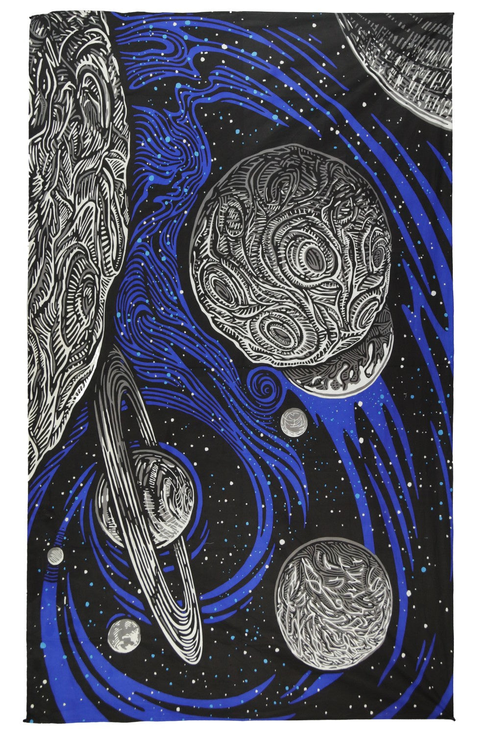 3D Glow In The Dark Galactic Space MIni Tapestry 30x45