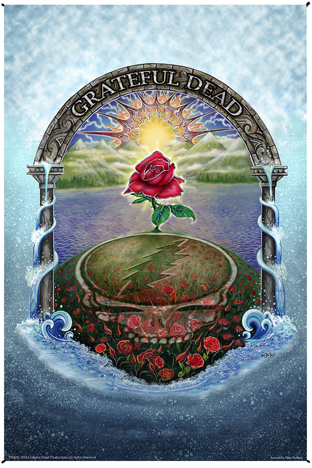 Sunshine Joy - Grateful Dead Rose Garden Heady Art Print Mini Tapestry 30x45