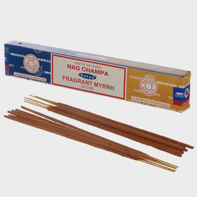 Satya Nag Champa + Fragrant Myrrh Incense Sticks