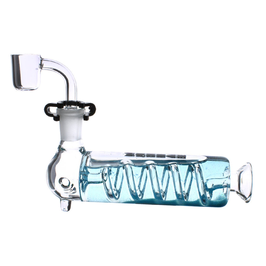 Glass Freezable Dual Use Steamroller Hand Pipe & Dab Rig