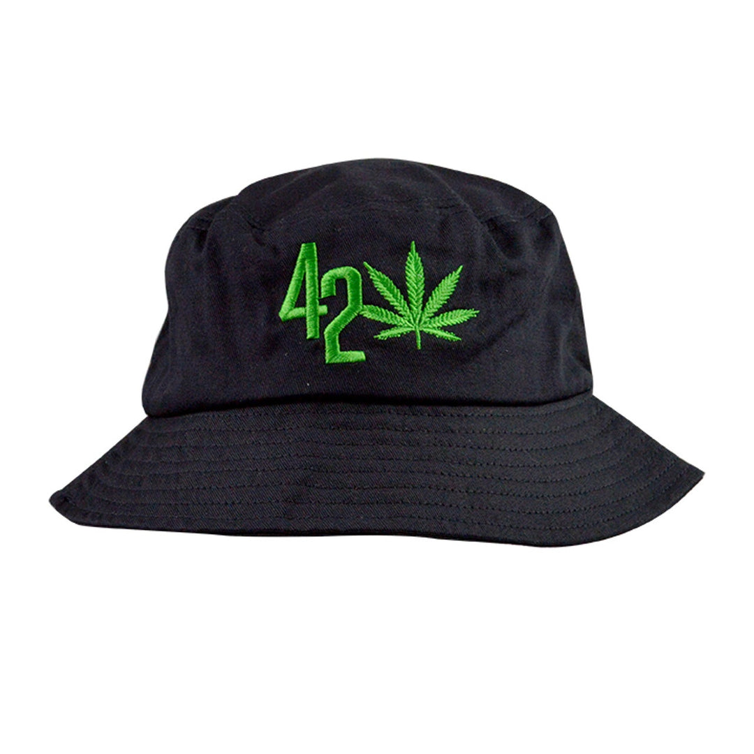 Black Bucket Hat w/420 Leaf Logo
