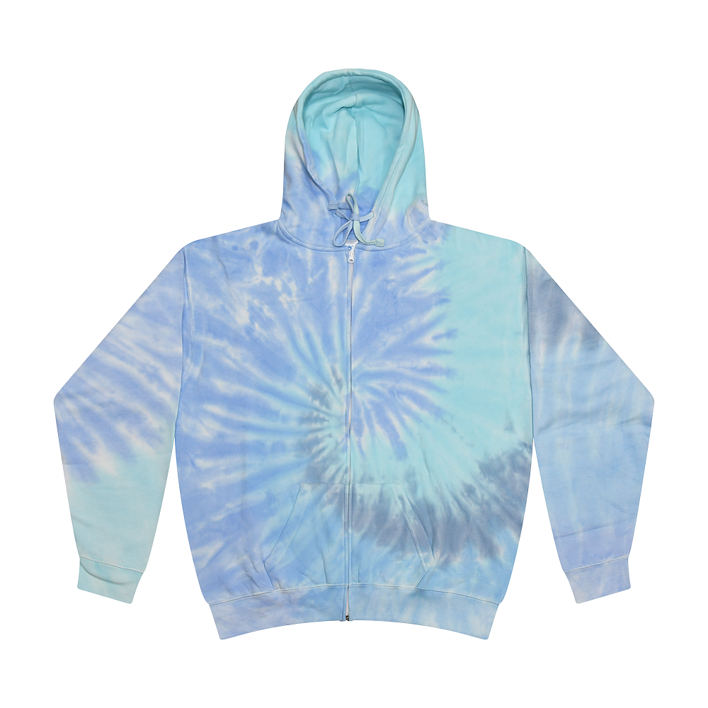Colortone Tie Dye Zip Up Hoodie - Lagoon