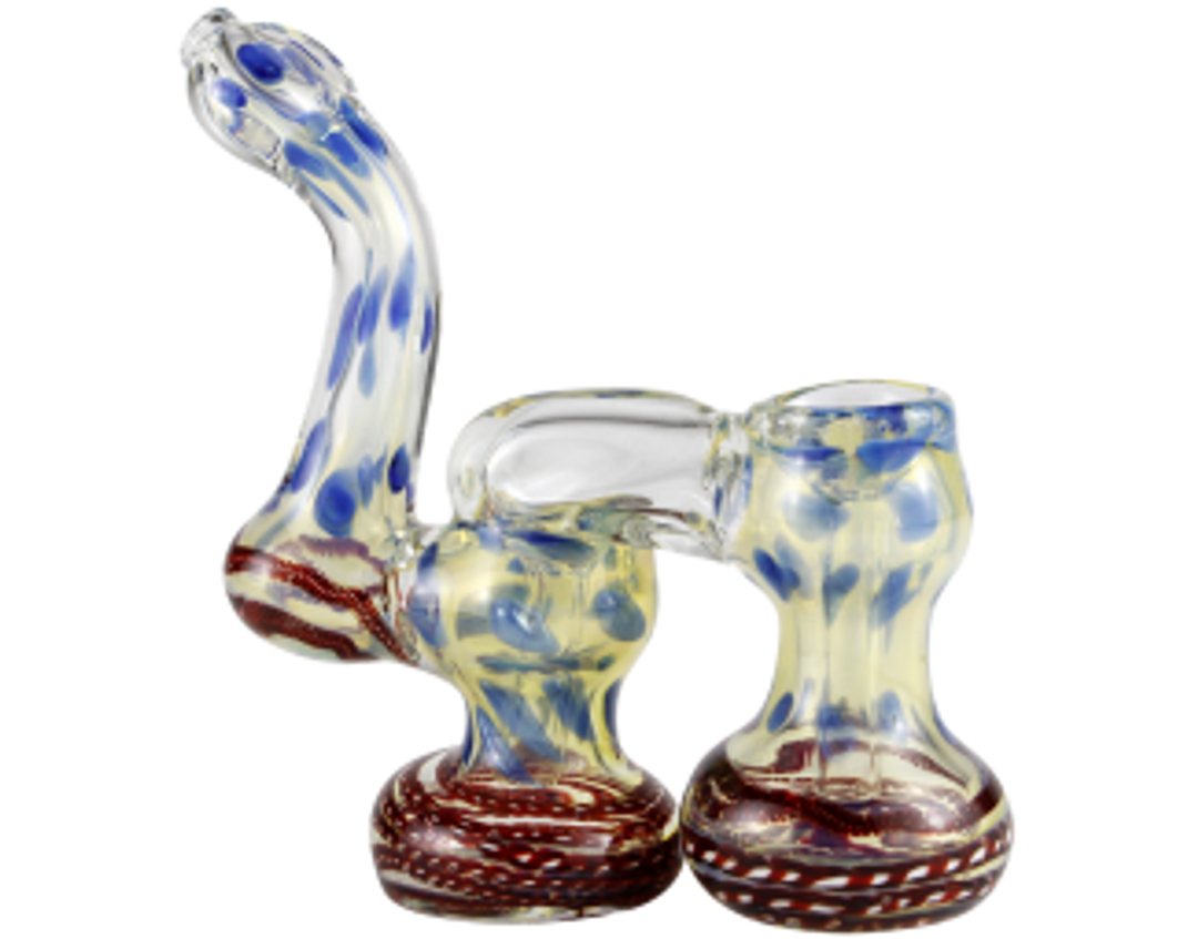 6" Glass Double Chamber Bubbler GA2326